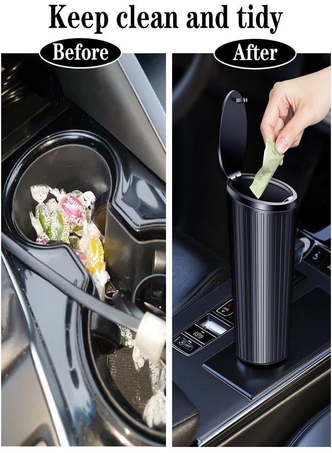 MOHILAA Car Trash Bin with Lid - Small Plastic Covered Waste Holder, Leak Resistant, Perfect for Cup Holder or Dashboard Use in Cars, Home or Office - Image 4
